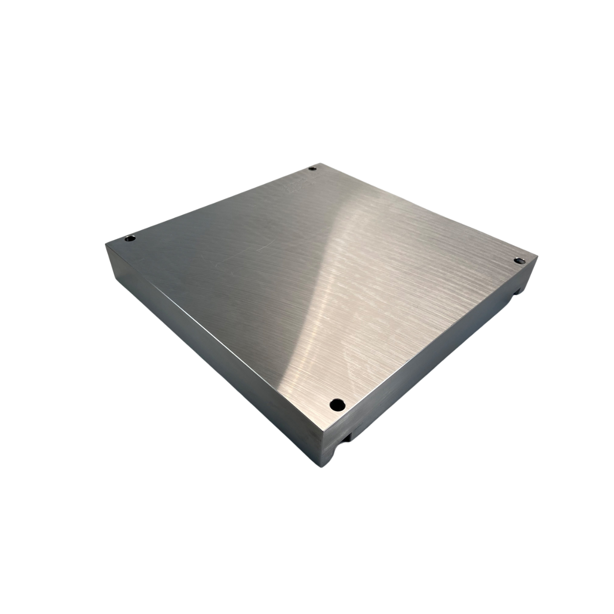 Photo of a rectangular aluminium building platform.