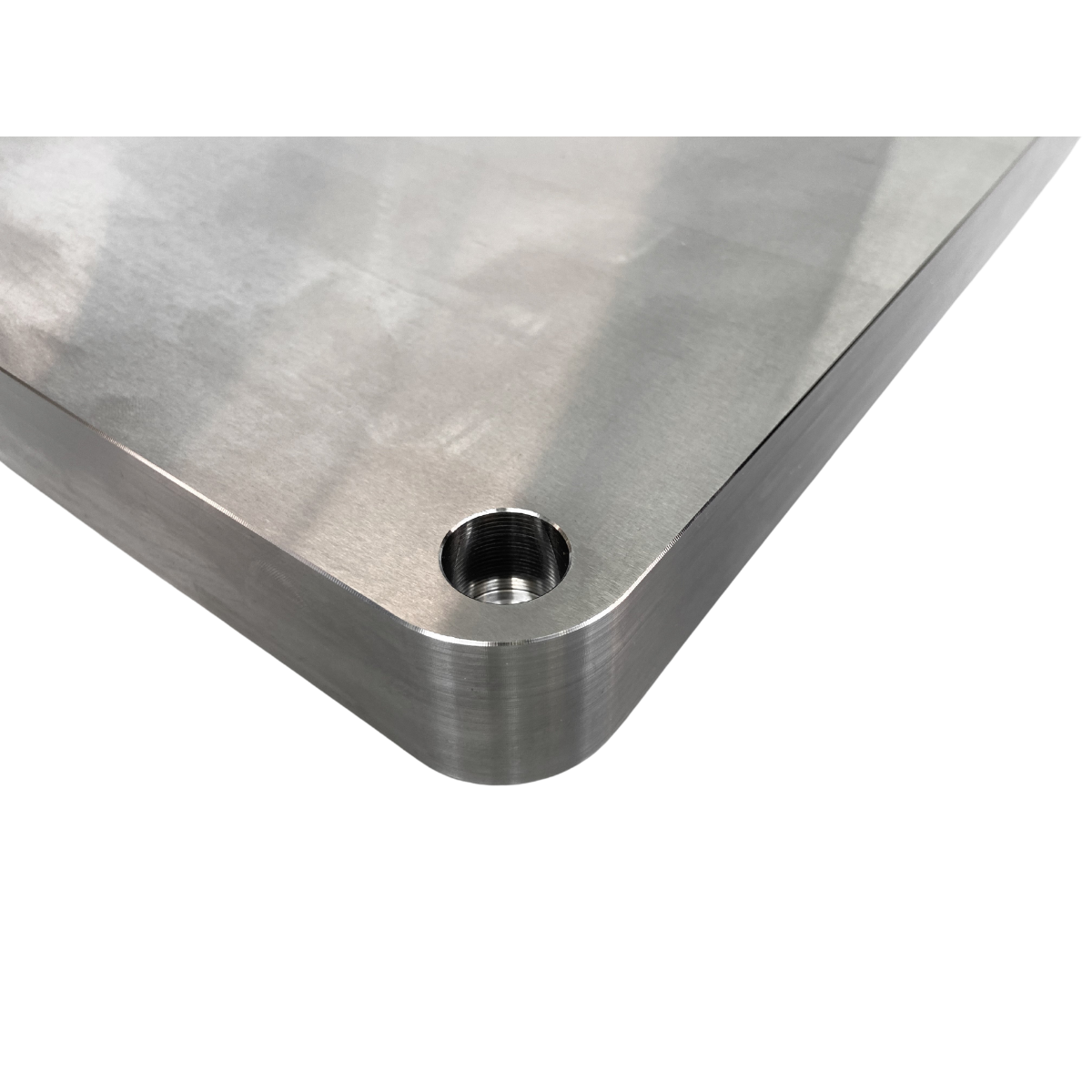 Photo of a rectangular aluminium building platform.