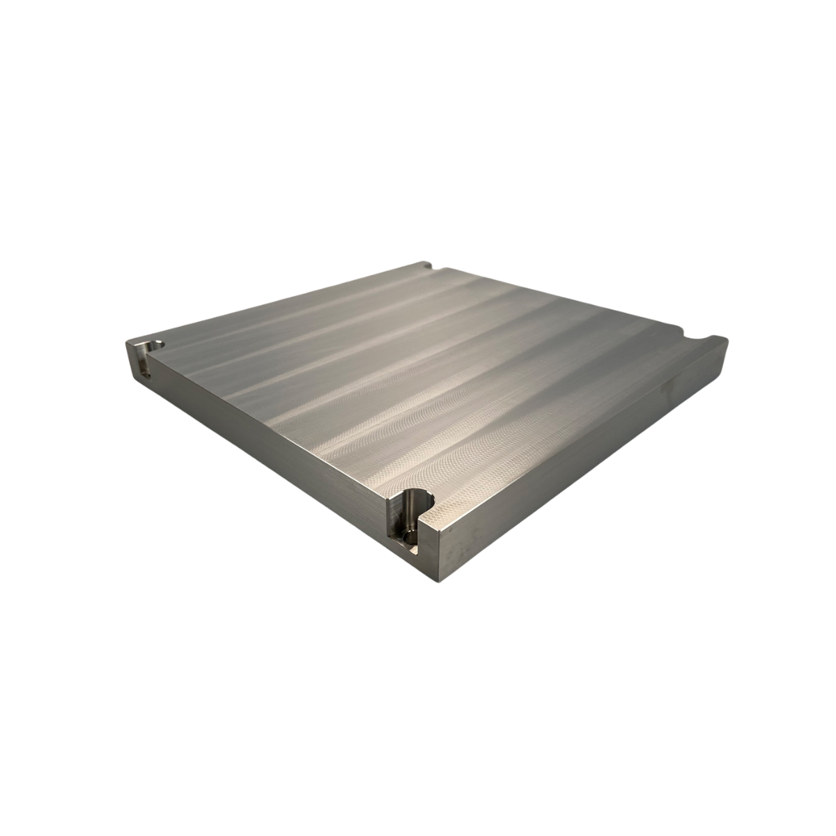 Photo of a rectangular aluminium building platform.