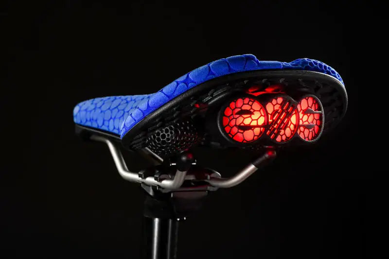 Plastic 3d printed bike seat.