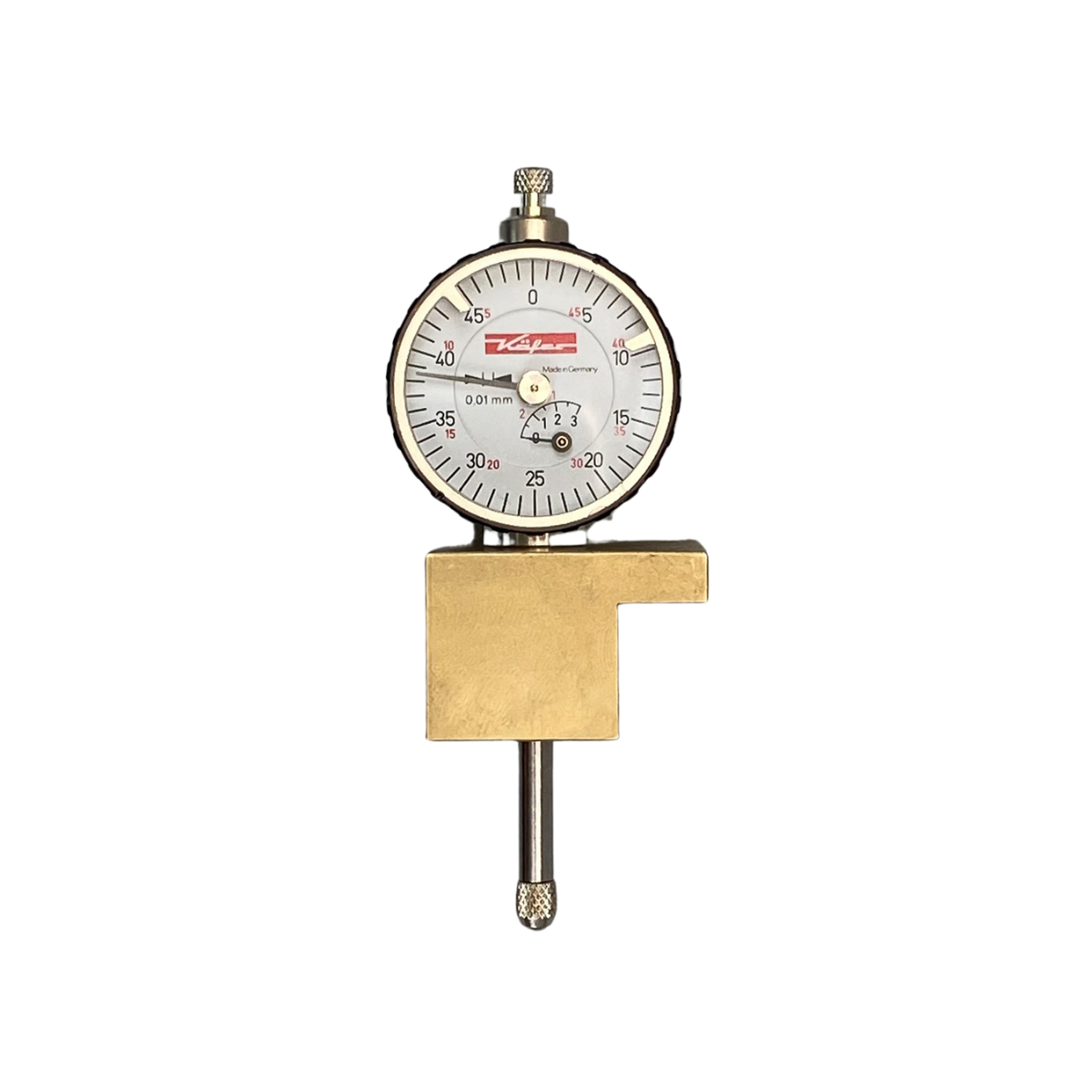Front view of measuring slide.