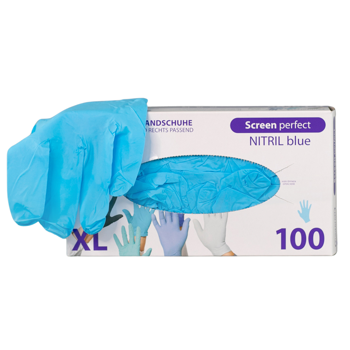 Pack of blue NITRA TEX Protective Gloves.