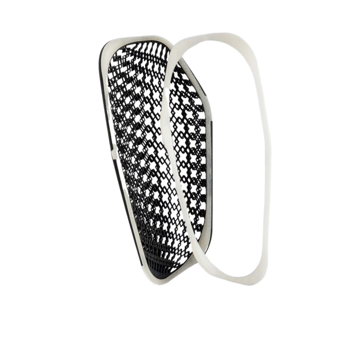 Thin parts 3d printed in polymer material.