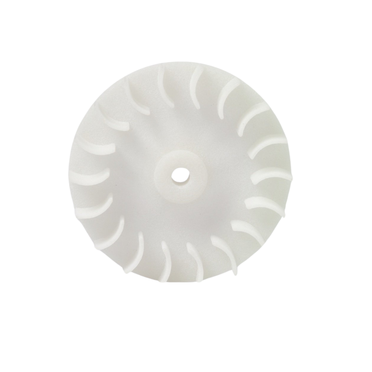 Round part 3d printed in polmer material.