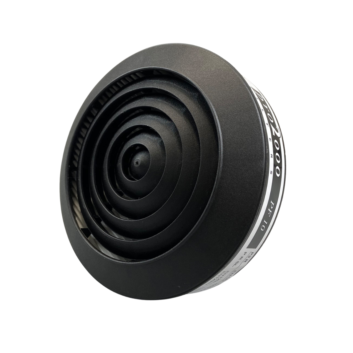 Side view of the particle filter.