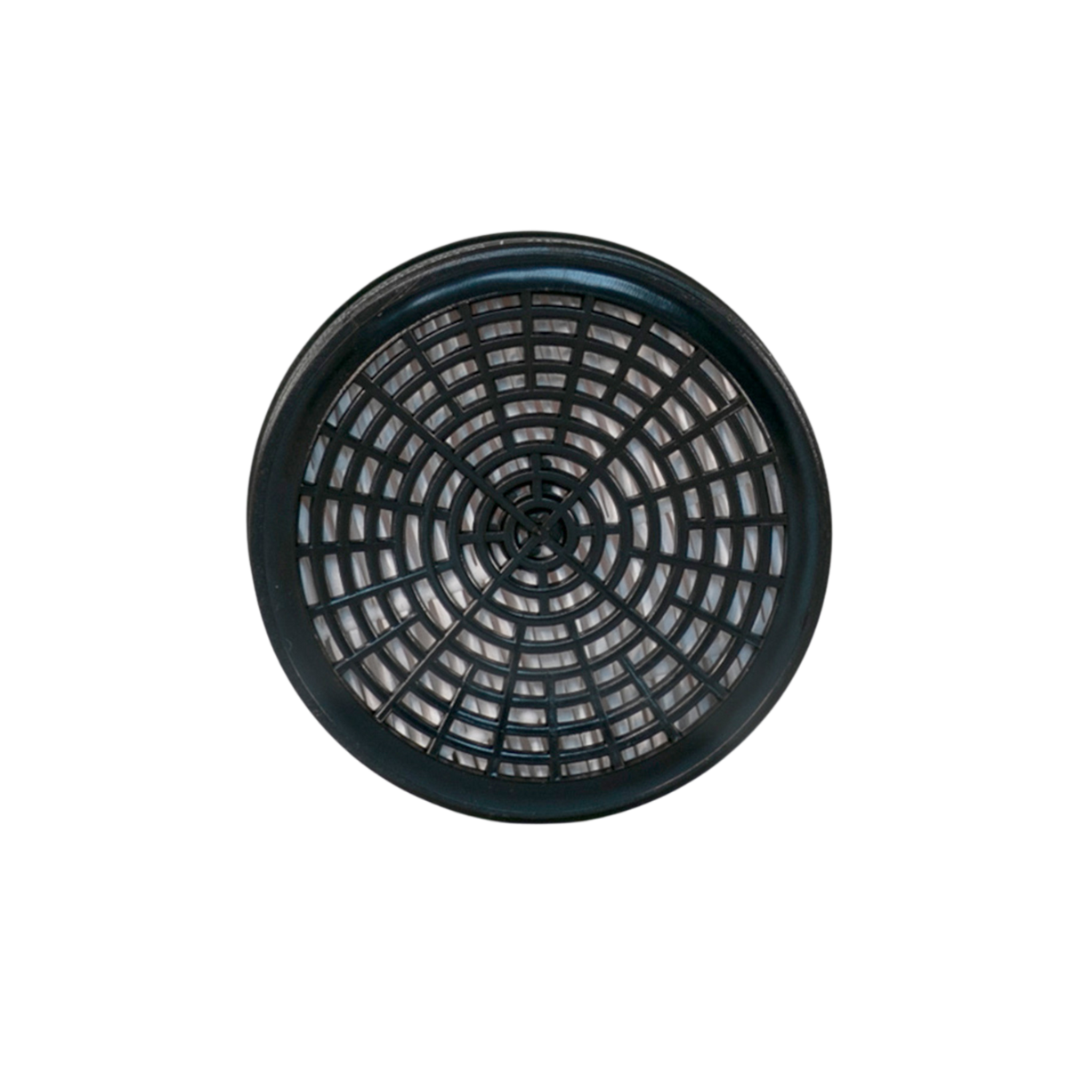 Front view of particle filter.