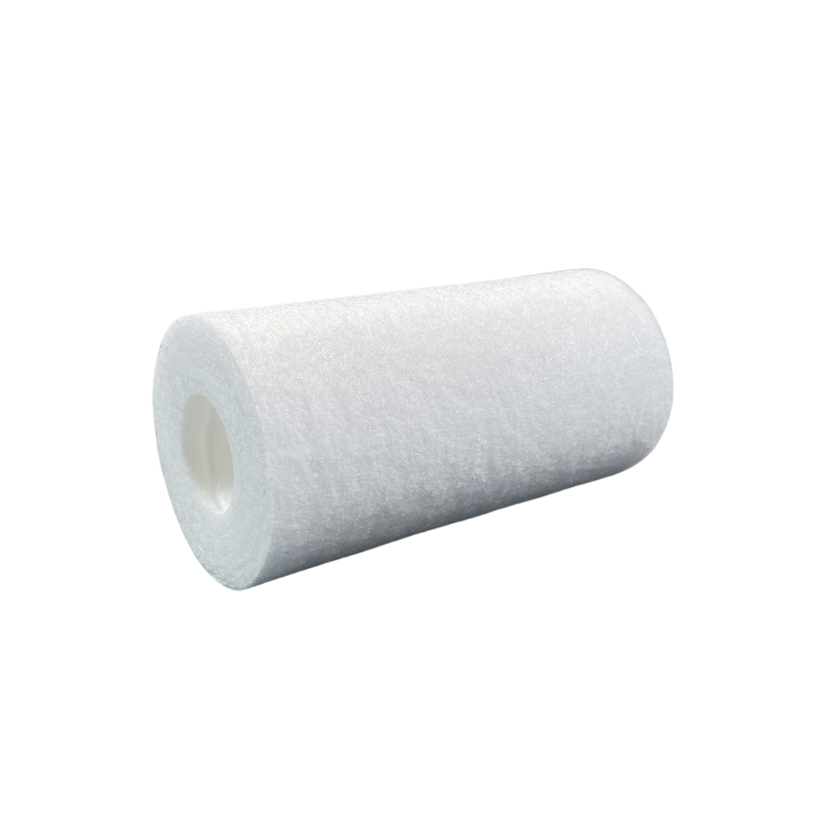 White cylindrical filter element.