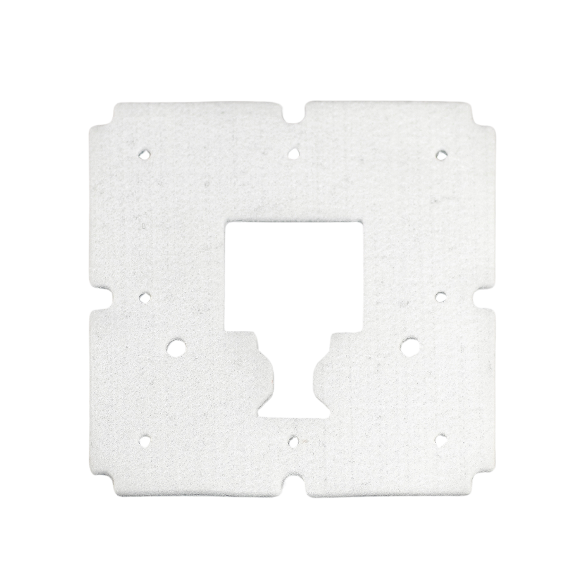 Front view of a white Z-Axis seal.