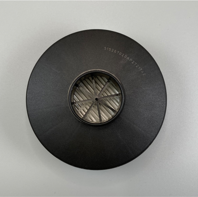 Back view of the particle filter.