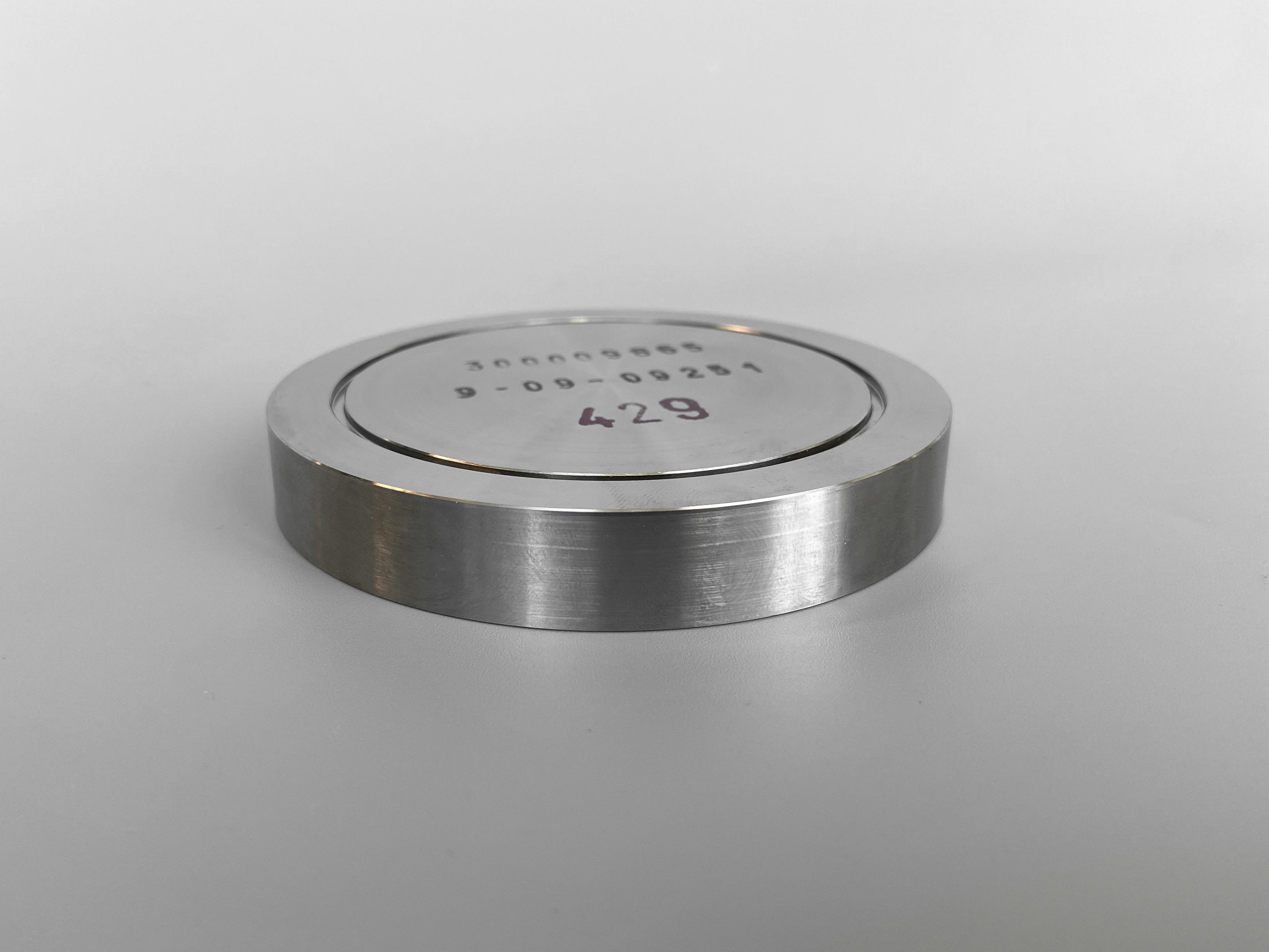 Round building platform made of titanium.
