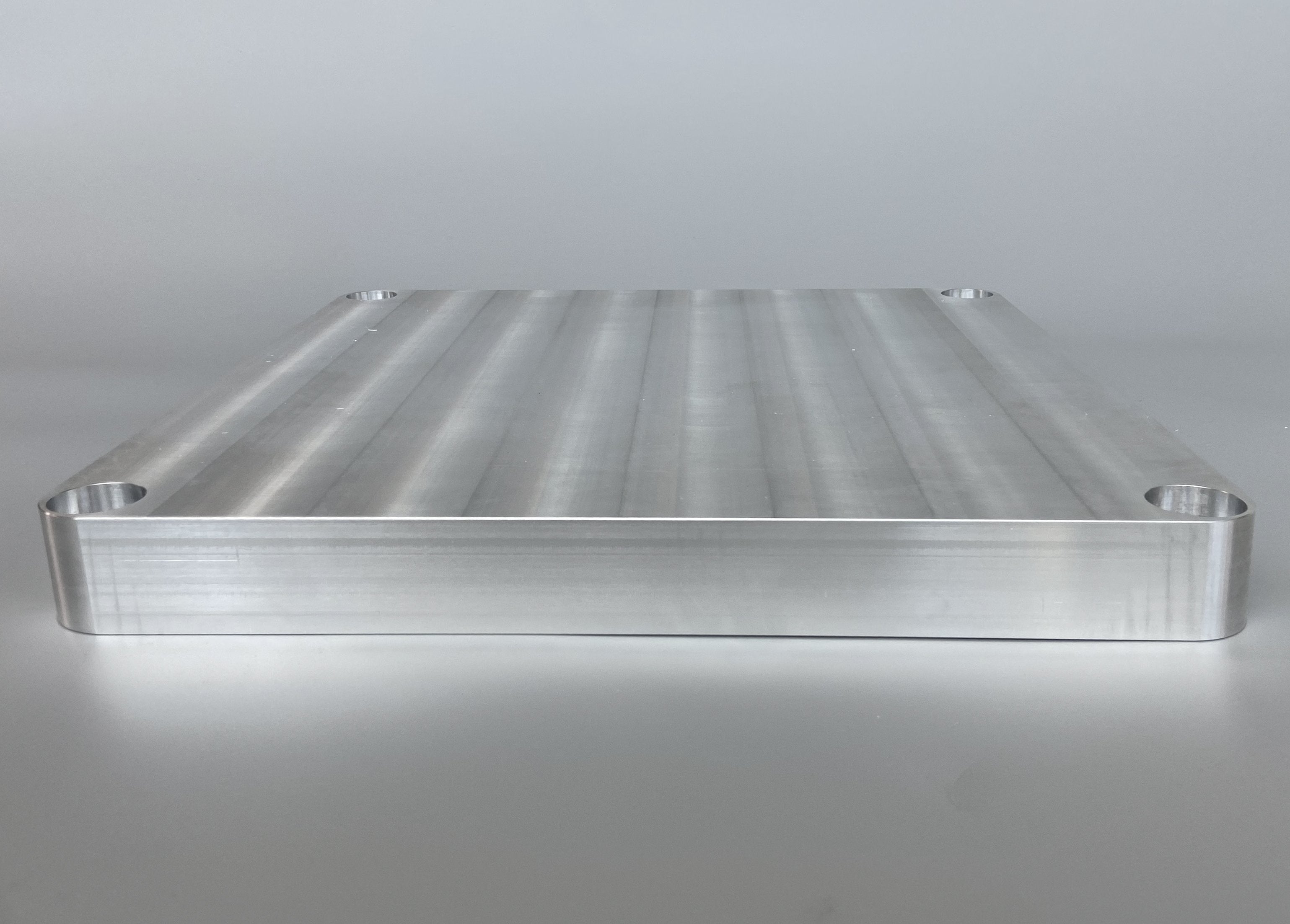 Photo of a rectangular aluminium building platform.